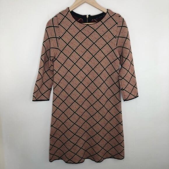 Zara Dresses & Skirts - Zara Knit Sweater Dress Geometric Size Medium